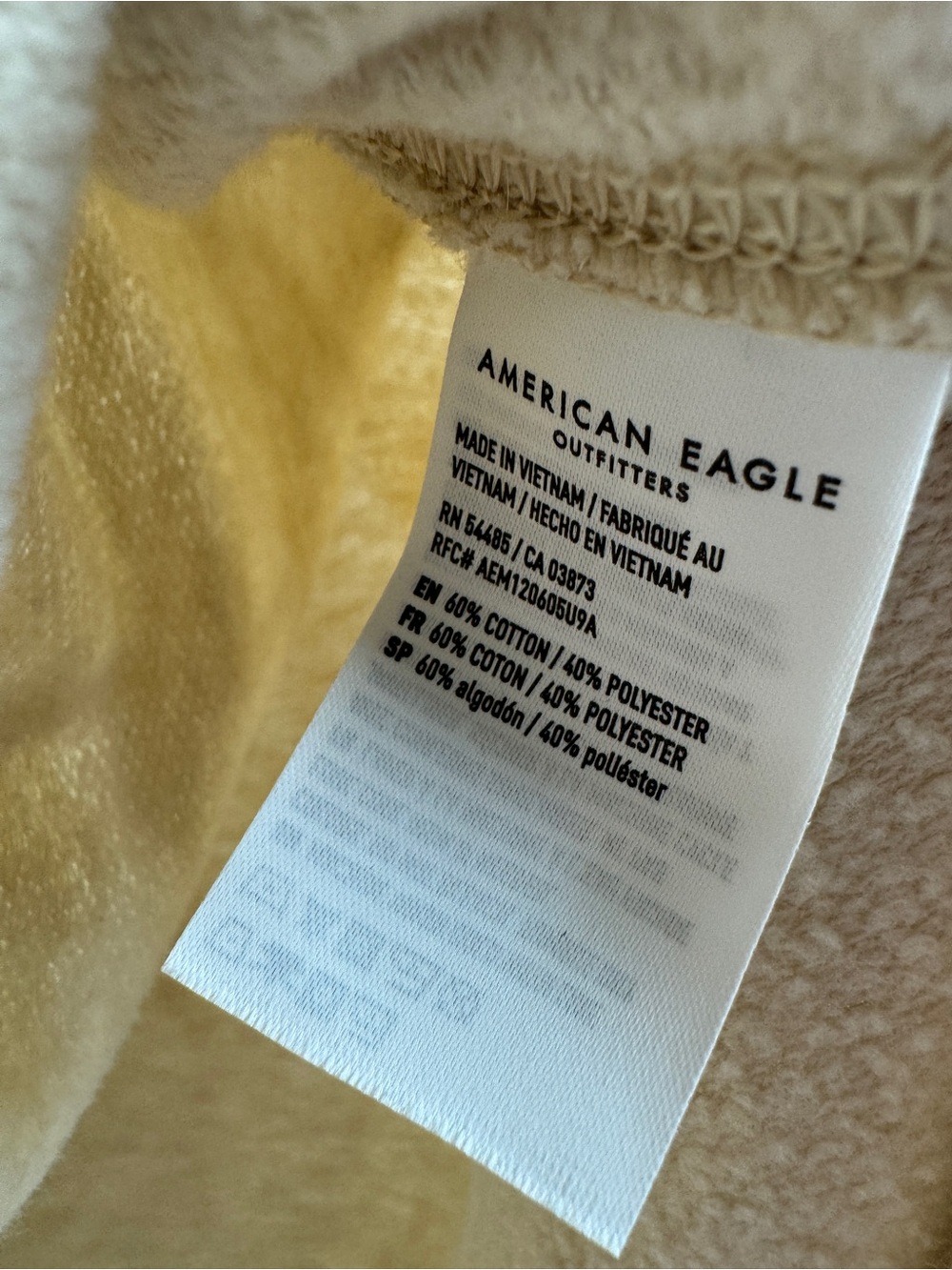 American Eagle Cream Drawstring Sweatshirt Mini Skirt – Women's XL - Picture 5 of 6